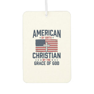 Désodorisant Pour Voiture Chemise Vintage Croix du Drapeau Chrétien Américai
