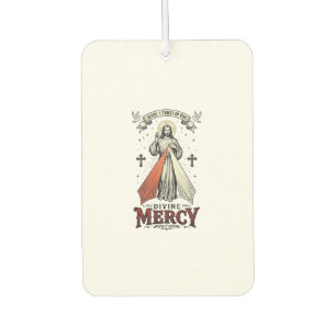 Désodorisant Pour Voiture Chemise vintage Divine Miséricorde Jésus j'ai conf