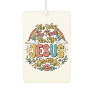Désodorisant Pour Voiture Chemise Vintage Jésus Le Chemin Vérité Vie