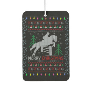 Désodorisant Pour Voiture Cheval équitation Sauts Joyeux Noël