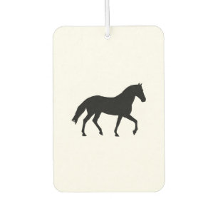 Désodorisant Pour Voiture Cheval Noir Silhouette Cheval Poney Ombre Simple
