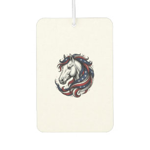 Désodorisant Pour Voiture Cheval Patriotique Gravure Vintage Art Vectoriel