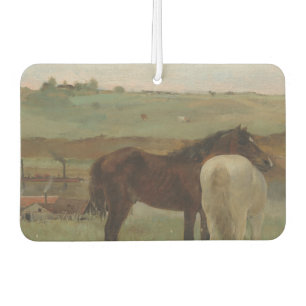 Désodorisant Pour Voiture Chevaux dans une prairie, peinture à l'huile, Edga