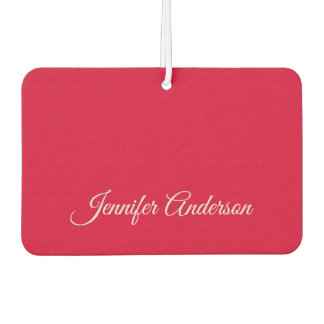 Désodorisant Pour Voiture Chic Calligraphie Élégant Cerisier Rouge Personnal
