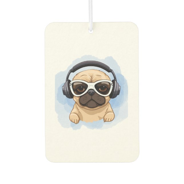 Désodorisant Pour Voiture Chien avec casque 2 (Devant)
