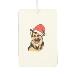 Désodorisant Pour Voiture Chien berger allemand Santa Hat - Noël drôle