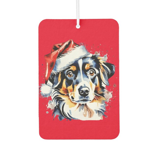 Désodorisant Pour Voiture Chien de Noël mignon (Devant)