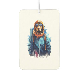 Désodorisant Pour Voiture Chien de Ski dans des Lunettes de Ski  5