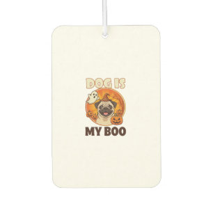 Désodorisant Pour Voiture Chien Est Boo Pug Halloween Fantôme Citrouille