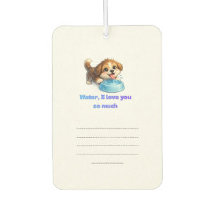 Désodorisant Pour Voiture Chien heureux mignon amateur d'eau design inspiran