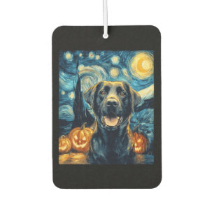 Désodorisant Pour Voiture Chien Labrador noir mignon Halloween Jack O Lanter