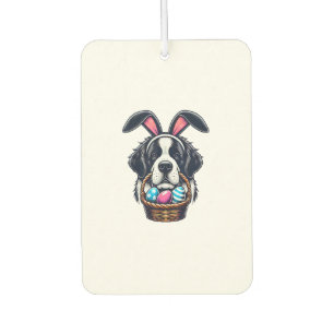 Désodorisant Pour Voiture Chien Saint-Bernard aux oreilles de lapin mignon p
