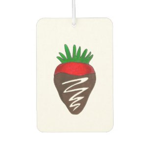 Désodorisant Pour Voiture Chocolat Couvert fraise Berry Chocoholic Aliments