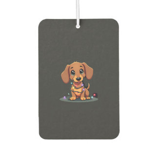 Désodorisant Pour Voiture Christmas Dachshund Lights (1)