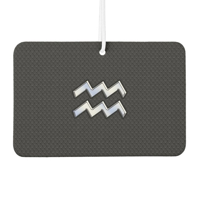 Désodorisant Pour Voiture Chrome comme Aquarius Zodiac dans la peau de serpe (Devant)