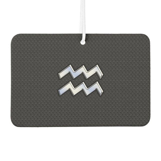 Désodorisant Pour Voiture Chrome comme Aquarius Zodiac dans la peau de serpe (Devant)