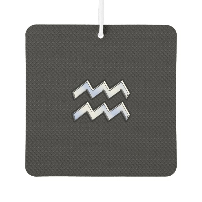 Désodorisant Pour Voiture Chrome comme Aquarius Zodiac dans la peau de serpe (Devant)