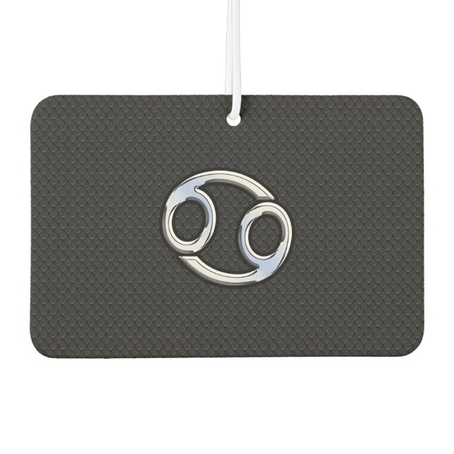 Désodorisant Pour Voiture Chrome comme cancer Symbole Zodiaque sur le style  (Devant)