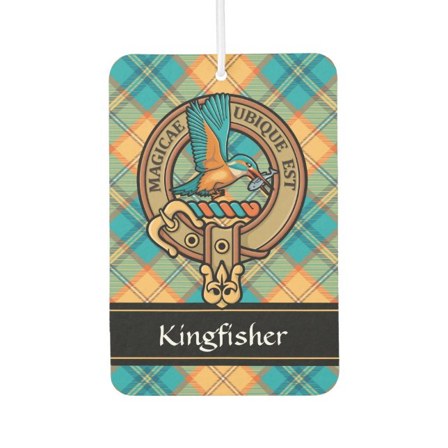 Désodorisant Pour Voiture Cimier Kingfisher sur Tartan Air Freshener (Devant)
