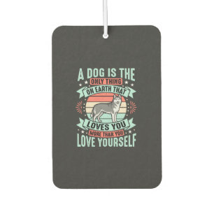 Désodorisant Pour Voiture Citation Amoureux de Chien Graphique Husky Vintage