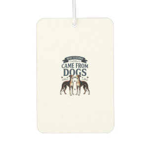 Désodorisant Pour Voiture Citation Amoureux de Chien Gravure Vintage Typogra