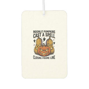 Désodorisant Pour Voiture Citation de citrouille d'Halloween Jack O Lantern 