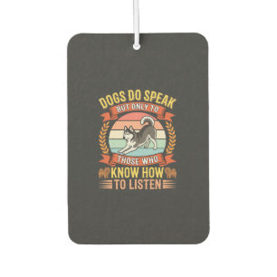 Désodorisant Pour Voiture Citation de passionné de chien vintage Les chiens 