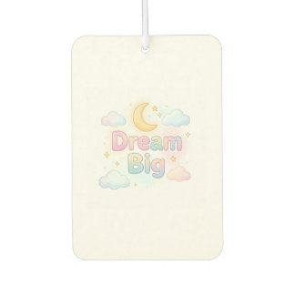 Désodorisant Pour Voiture Citation fantaisiste pastel sur fond blanc