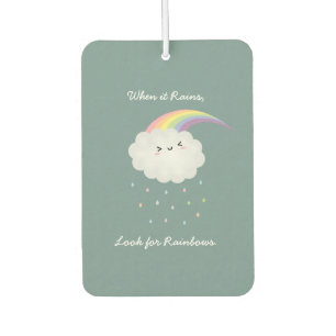 Désodorisant Pour Voiture Citation inspirée de la pluie nuageuse arc-en-cie