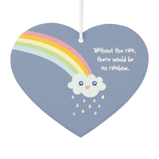 Desodorisant Pour Voiture Citation Inspiree Et De Motivation D Arc En Ciel Zazzle Fr