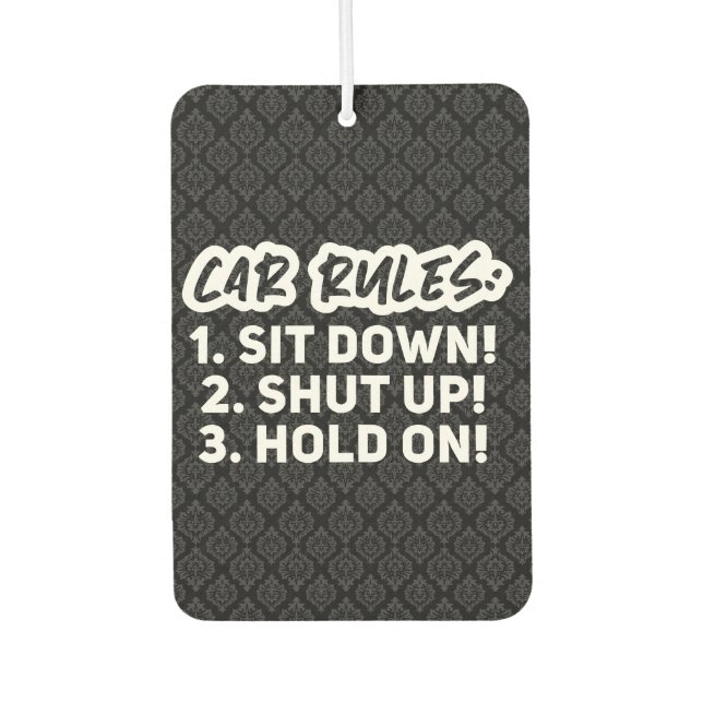 Désodorisant Pour Voiture Citations de fille drôle Voiture noire (Devant)