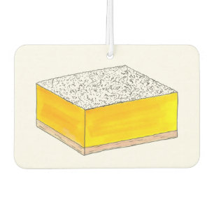 Désodorisant Pour Voiture Citron Carré Bar Pâtisserie Dessert Bake Vente Suc