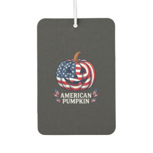 Désodorisant Pour Voiture Citrouille Américaine Halloween Drapeau Usa Étoile