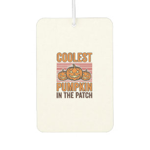 Désodorisant Pour Voiture Citrouille la plus cool du patch Halloween Vintage