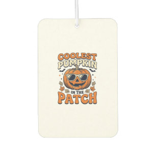 Désodorisant Pour Voiture Citrouille la plus cool du patch Halloween vintage