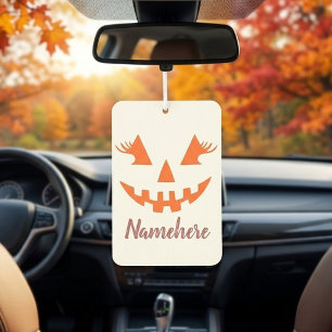 Désodorisant Pour Voiture Citrouille personnalisée Jack O Lantern Halloween 