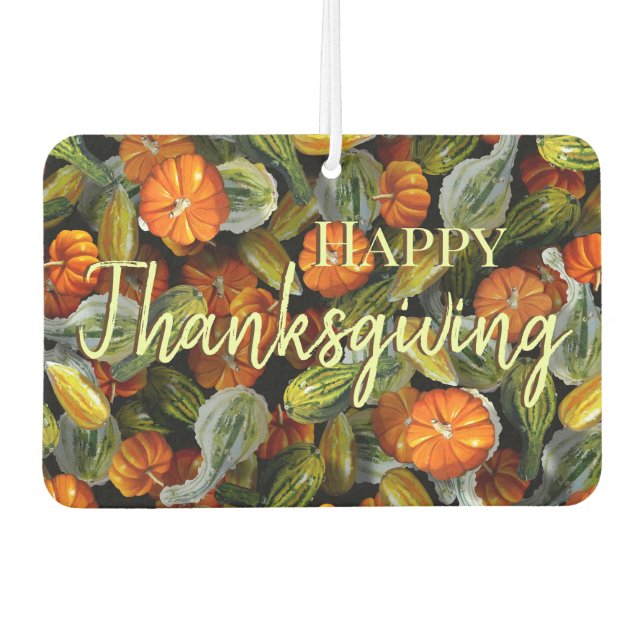 Désodorisant Pour Voiture Citrouille, Squash Automne Harvest Air Freshener (Devant)