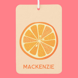 Désodorisant Pour Voiture Citrus Orange Fun Nom Personnalisé
