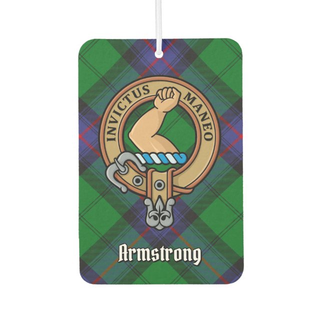 Désodorisant Pour Voiture Clan Armstrong Crest sur Tartan Air Freshener (Devant)