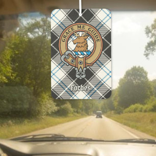 Désodorisant Pour Voiture Clan Forbes Crest sur la robe Tartan