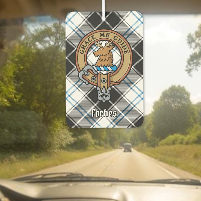 Désodorisant Pour Voiture Clan Forbes Crest sur la robe Tartan (Créateur téléchargé)