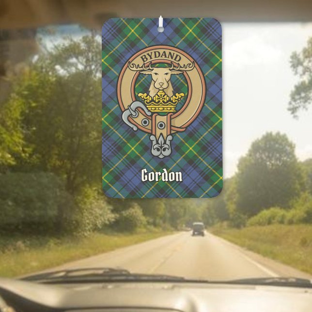 Désodorisant Pour Voiture Clan Gordon Crest sur Tartan Air Freshener (Créateur téléchargé)