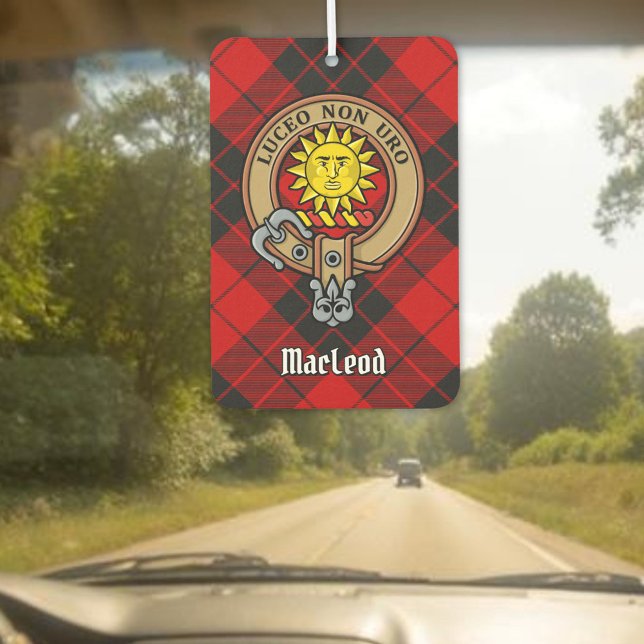 Désodorisant Pour Voiture Clan MacLeod de Raasay Crest sur Tartan (Créateur téléchargé)