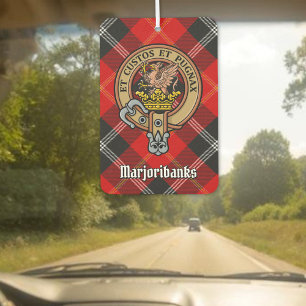 Désodorisant Pour Voiture Clan Marjoribanks crête sur Tartan