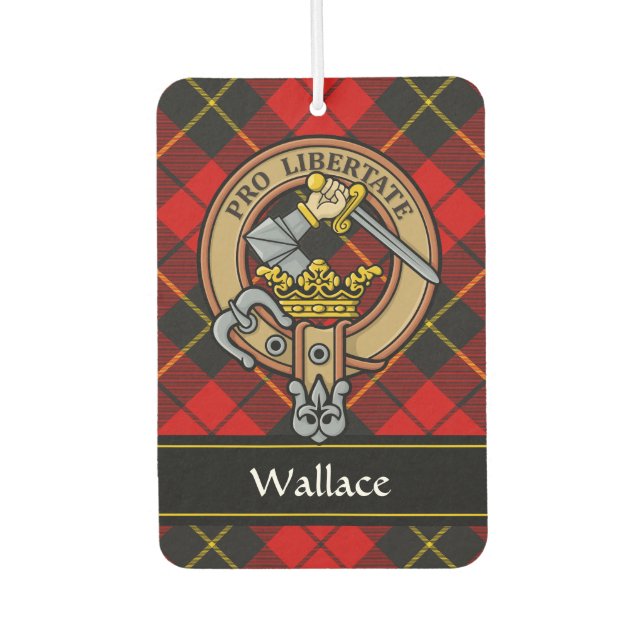 Désodorisant Pour Voiture Clan Wallace Crest sur Tartan (Devant)