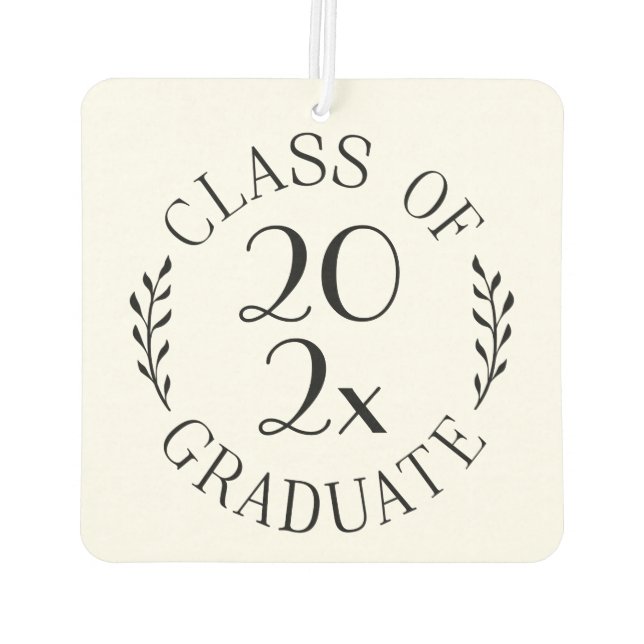 Désodorisant Pour Voiture Classe de 2023 Graduate Chic Black Emblem (Dos)