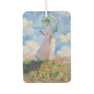 Désodorisant Pour Voiture Claude Monet - Femme à l'ombrellé tournée vers la 