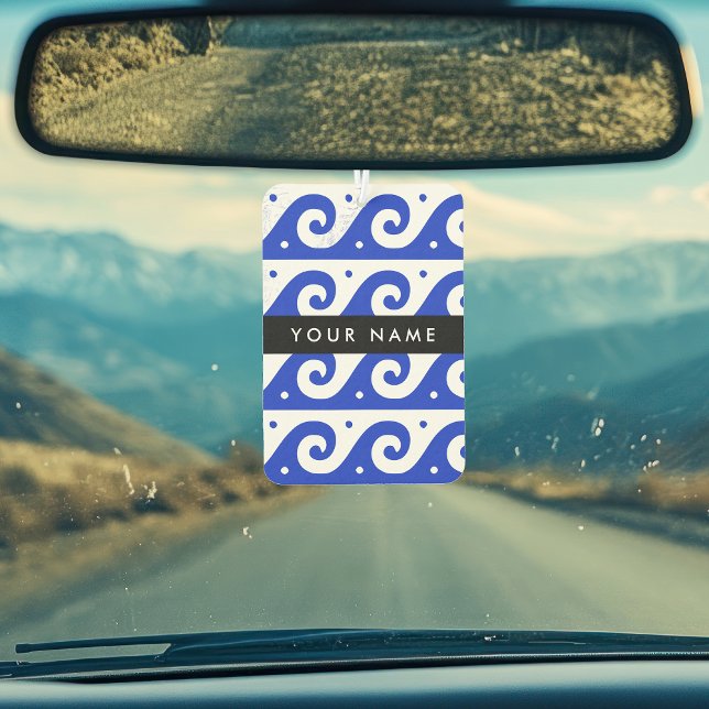 Désodorisant Pour Voiture Clé de méandre grecque, Clé de vague, Bleu, Votre  (Créateur téléchargé)