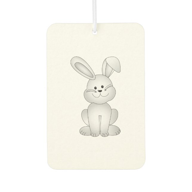 Désodorisant Pour Voiture Clipart blanc de lapin (Devant)