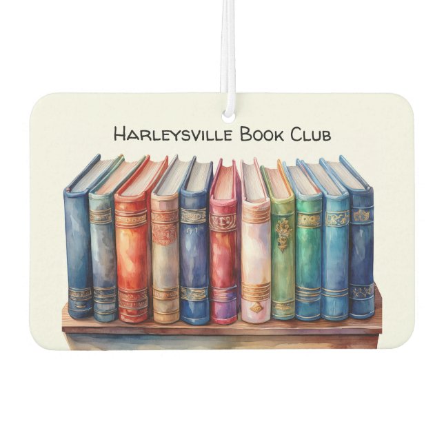 Désodorisant Pour Voiture Club de lecture personnalisable Auto (Devant)